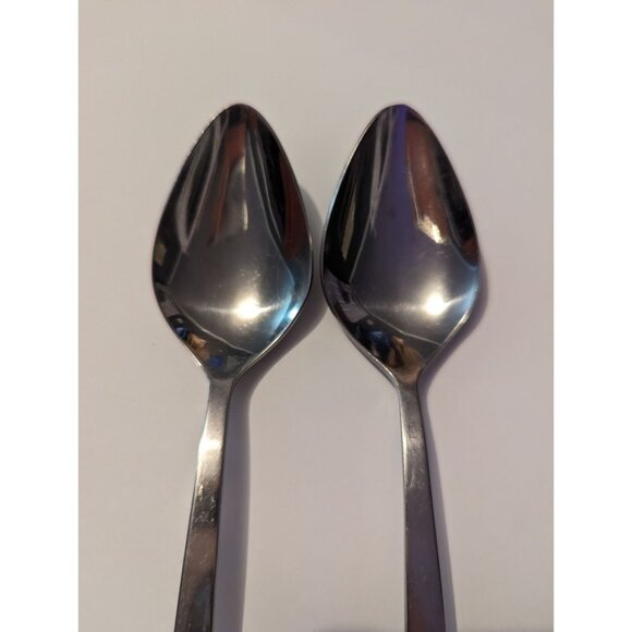 VTG CARLYLE Hong Kong stainless cameo pattern lot 2 tablespoons replacement - Picture 3 of 9